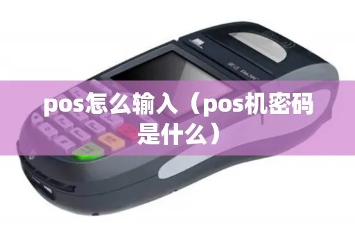 刷卡POS机怎么输入密码(POS机密码输入方法) 刷卡POS机怎么输入密码(POS机密码输入方法)